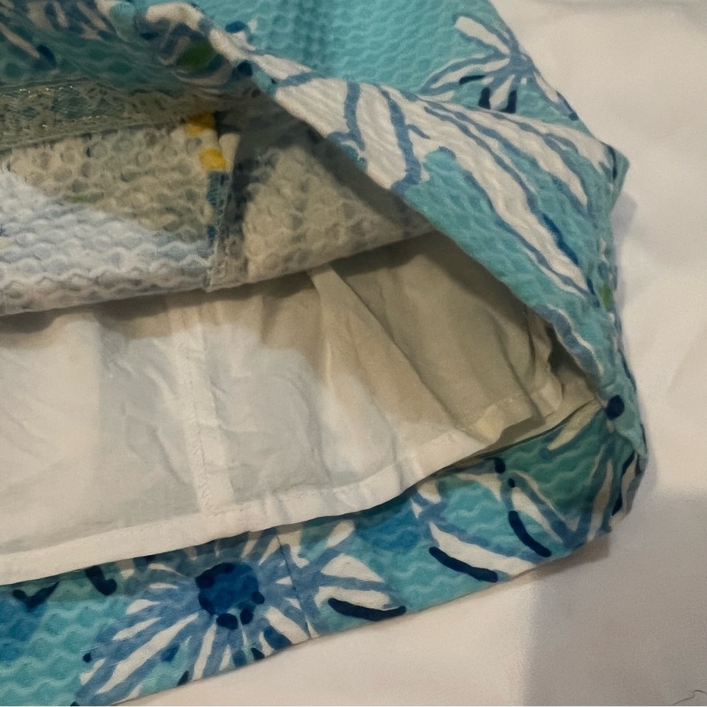 Lilly Pulitzer Grayes Breakwater Blue Daisy Shift Dress Size 2 Dance All Over - Picture 9 of 13